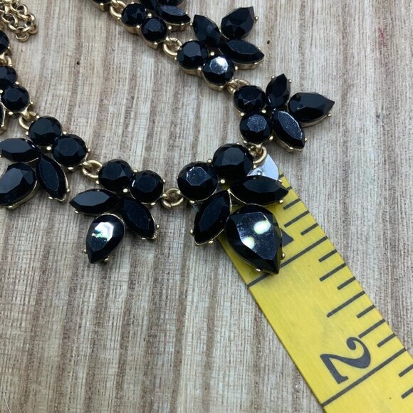 J. Crew Black Lucite Gold Tone Necklace - Picture 3 of 8